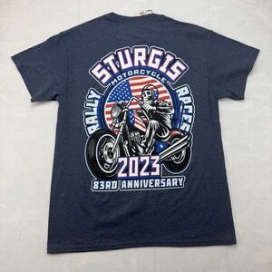 Sturgis Motorcycle Rally 2023 83rd Anniversary Graphic T-Shirt Mens Large